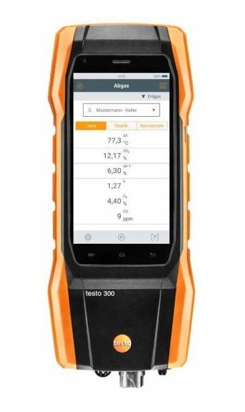 testo 300 (O2, 4000ppm CO) Baca gazı ölçüm ve analiz cihazı