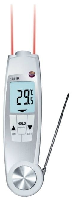 testo 104-IR (10:1 optik) temaslı temassız kızıl ötesi, infrared gıda termometresi