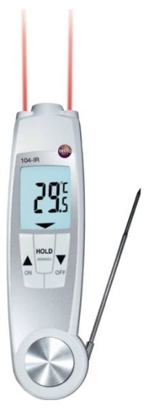 testo 104-IR (10:1 optik) temaslı temassız kızıl ötesi, infrared gıda termometresi