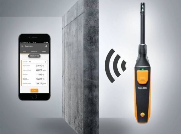 testo 605i sıcaklık bağıl nem ölçer, akıllı prob