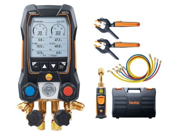 testo 557s Akıllı Dijital Manifold Hortumlu Set