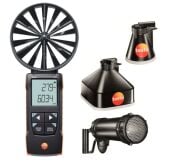 testo 417 Set 2 | Pervane anemometre, ölçüm hunileri ve akış doğrultucu