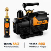 testo 565i 7 CFM akıllı vakum pompası seti | testo 552i ile
