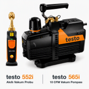 testo 565i 10 CFM akıllı vakum pompası seti | testo 552i ile
