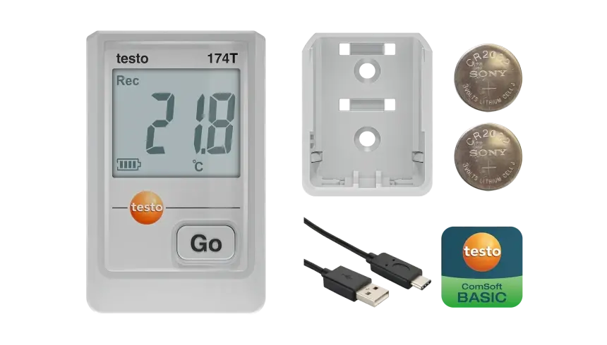 testo 174T USB-C PC yazılımlı mini sıcaklık kaydedici