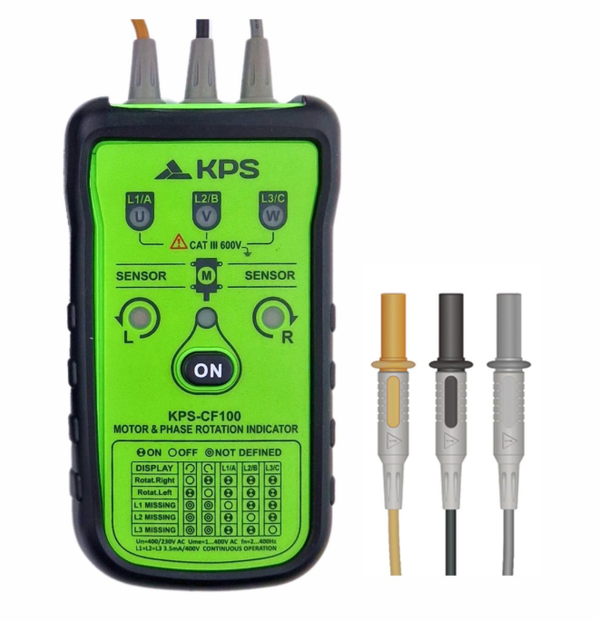 KPS CF100 Faz Sırası ve Motor Dönüş Yönü Test Cihazı