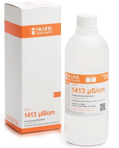 Hanna HI7031L İletkenlik 1413 µS/cm 500 ml Kalibrasyon Çözeltisi