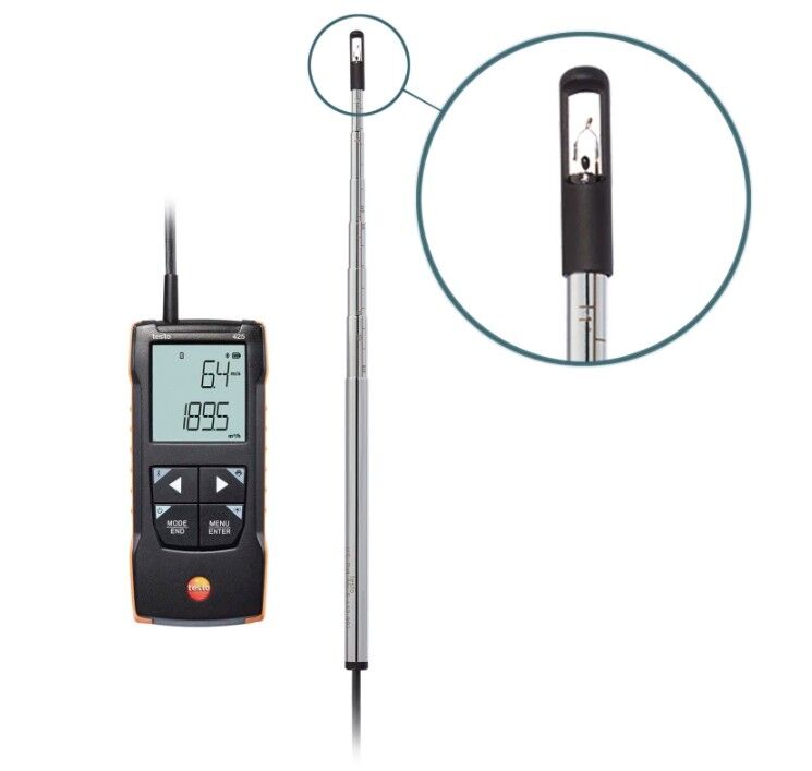 Testo 425 Kanal Içi Ölçümler İçin Anemometre