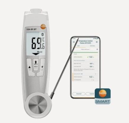 testo 104-IR BT App bağlantılı infrared/batırma termometresi