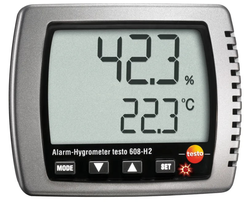 Testo 608-H2 Çok Hassas Sıcaklık ve Nem Ölçer Alarmlı
